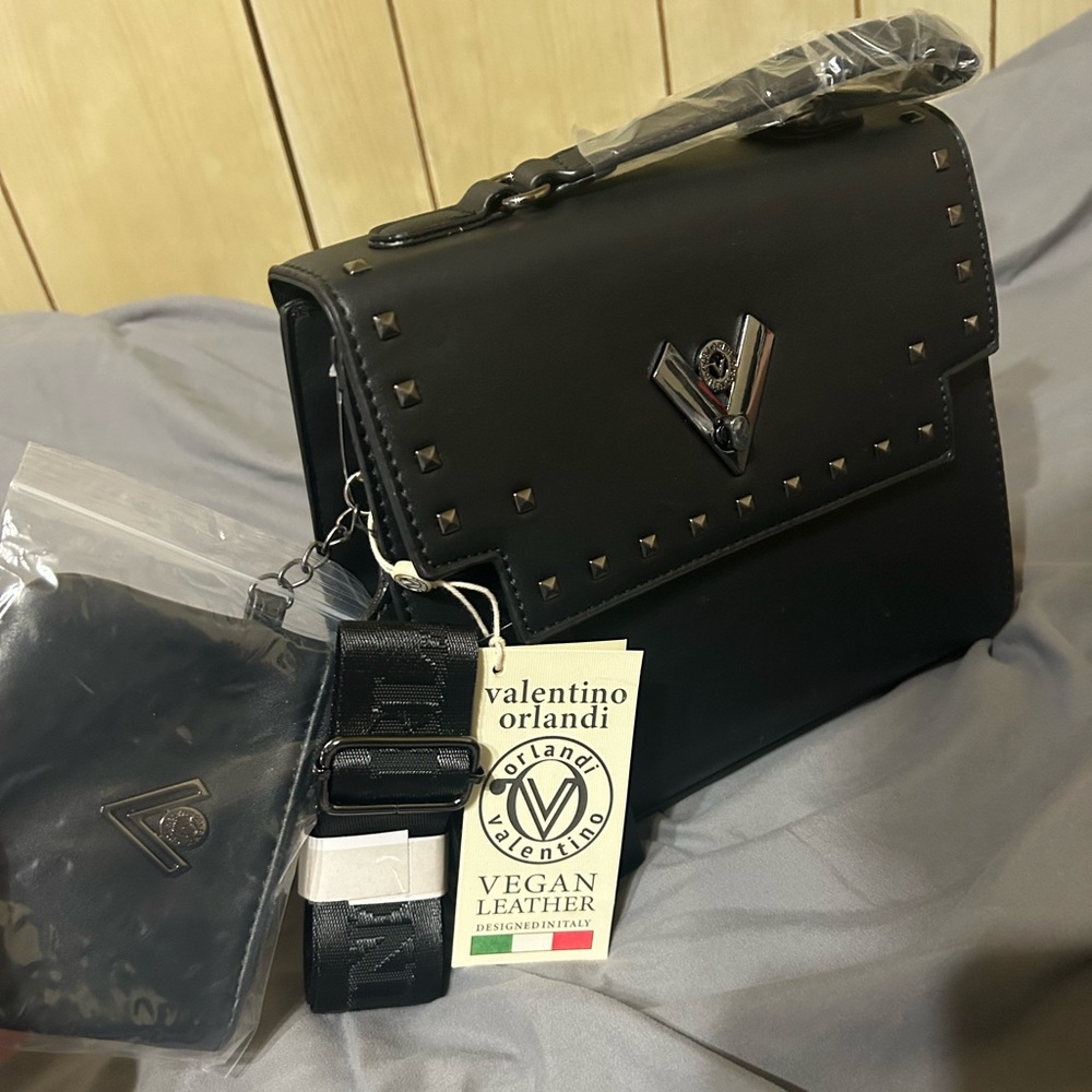 NWT Black Valentino Orlandi satchel bag&Wallet